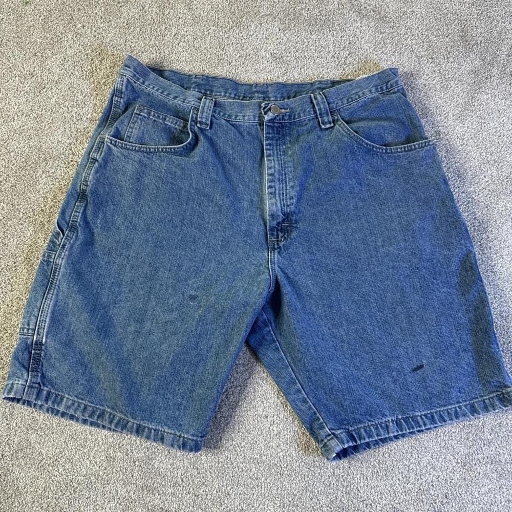 Vintage Wrangler Carpenter Denim Shorts Men's 38 Blue